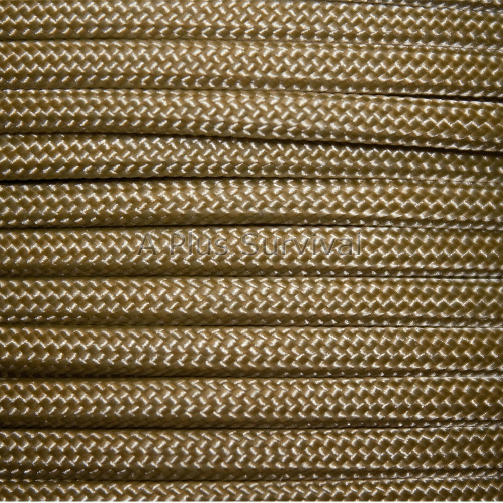 Gold Paracord 100 Foot 550 lb Bracelet Camping Survival Kit Rope Cord