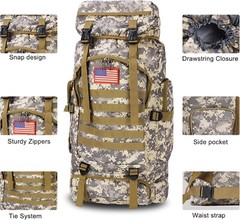 Apocalypse Survival Tactical Military Bag Large Prepper 70L Backpack – Value Kit