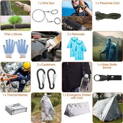 125 in 1 Survival Kits, Gifts for Men, Professional Survival Gear Equipment Tool