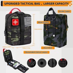 Emergency Survival Kit 252 pcs – Mini First Aid Gear for Car, Home, Outdoor Adve