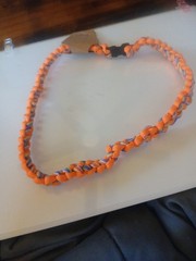 Paracord Necklace Neon Orange And Multicolor