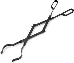 26-Inch Heavy-Duty Campfire Tongs – Premium Black Log Grabber for Safety