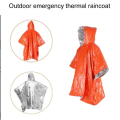 1PC Outdoor First Aid Survival Raincoat Camping Wilderness Emergency Insulation