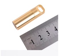 Sealed Brass Waterproof Bottle Survival Kit Canister Match Box Stash Pill Travel