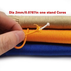 Paracord Rope 100ft 25ft 2mm Nylon Survival Cord Multi Color Outdoor Line