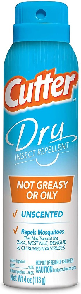 SPECTRUM BRANDS 96058 Cutter Dry Insect Repellent, Aerosol, 4 Oz Natural NEW