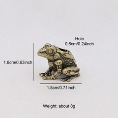 Mechanical Frog Brass Knife Beads Animal EDC DIY Paracord Woven Bracelet Lanyard