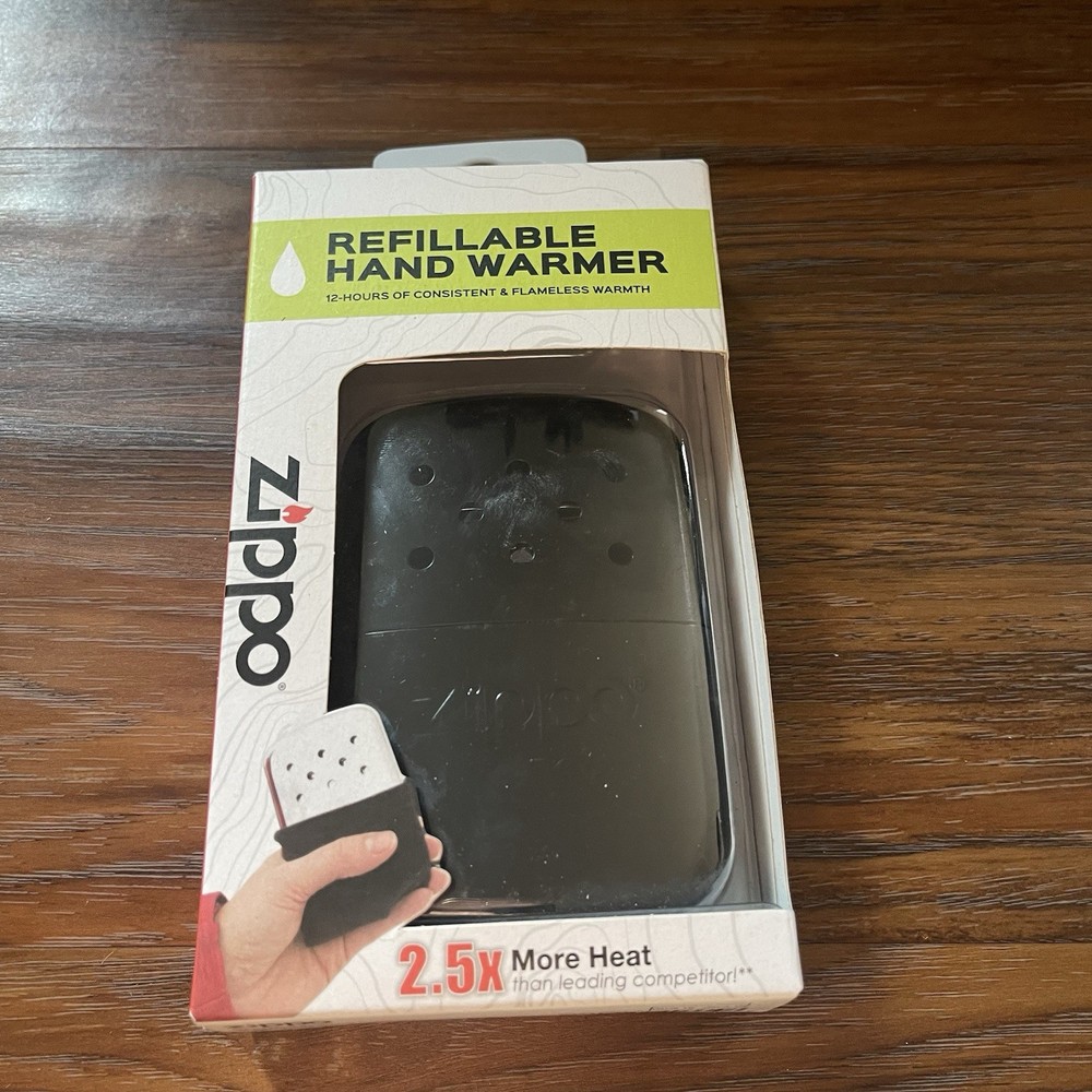 Zippo 12-Hour Black Matte Refillable Hand Warmer Model 40334 New In Box