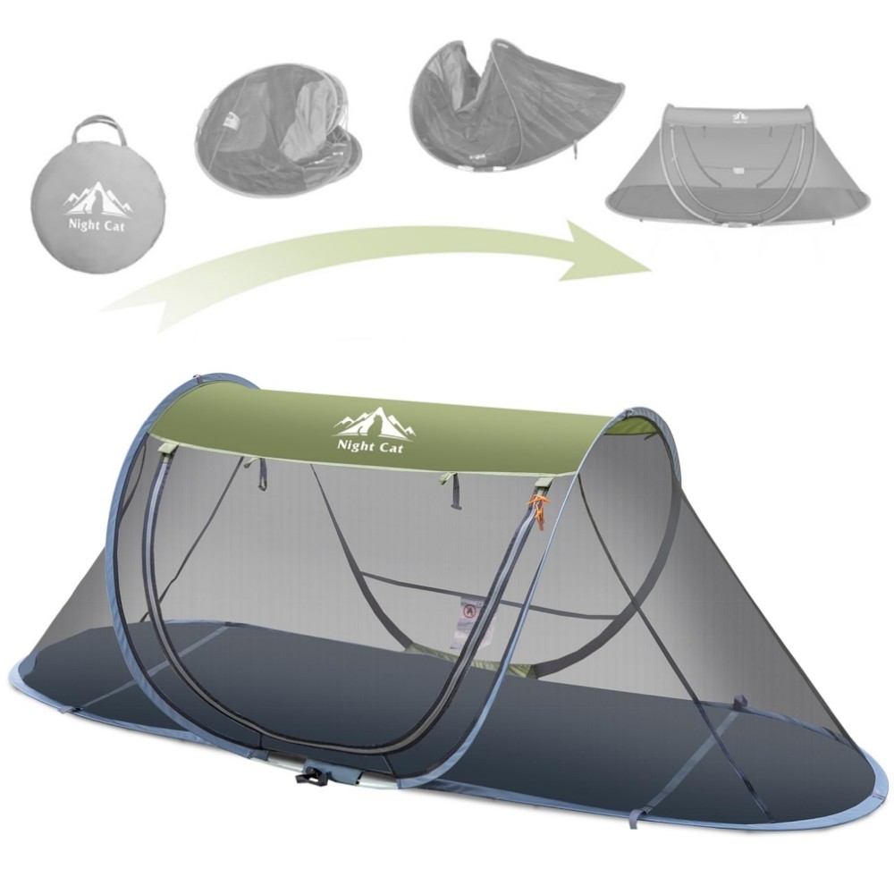 Pop-Up Mosquito Net Tent Folding Mosquito Net Zipper Double Door Netting Tent