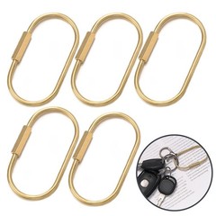 5pcs Brass Keychain Holder Clips for Car Keys and Handbags Outdoor Tool