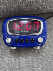 LL Bean Vintage Blue AM FM Weather Radio Alarm Clock Preowned