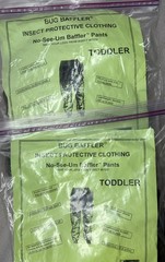 2 pair Bug Baffler – Mesh Insect Protective Pants Toddler 3T 4T Hike Camp Lot