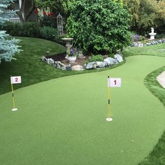 KINGTOP Golf Hole Cup Flagpole Set for Practice Putting Green, 6” Putting