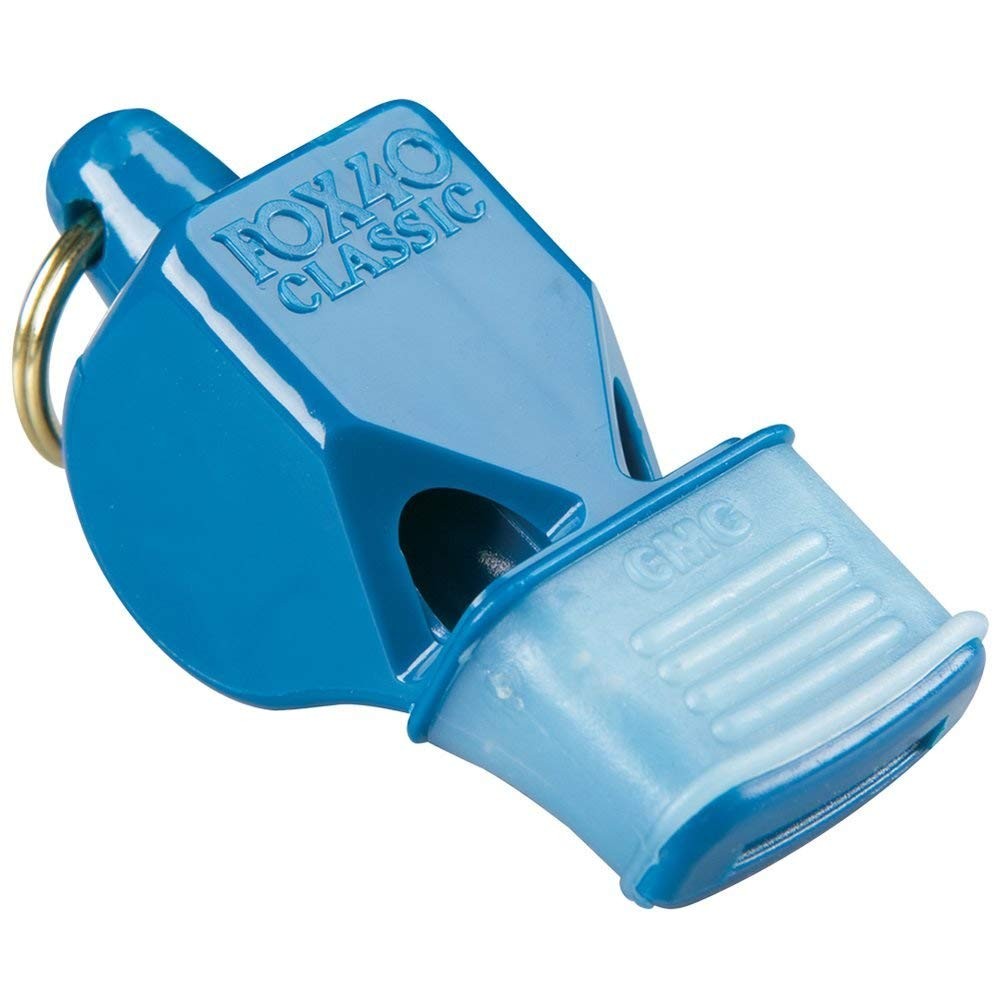 Fox 40 CMG Whistle with Cushioned Mouth Grip, Blue