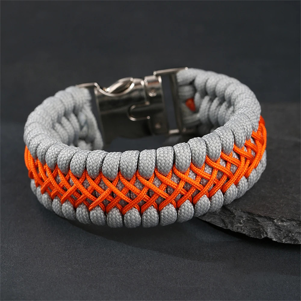 Handmade 7-Core Paracord Bracelet for Men – Outdoor Survival Camping.