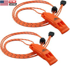 Emergency Whistles with Lanyard Safety Whistle Survival Shrill Loud Blast for Ka