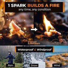 Non-Toxic Waterproof Fire Starters with 5+ Minute Burn for Emergencies, Survi…