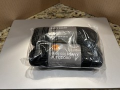 Brand new in package 550 Paracord Jet Black 100 FT PER PACK TOTAL 200 FT.