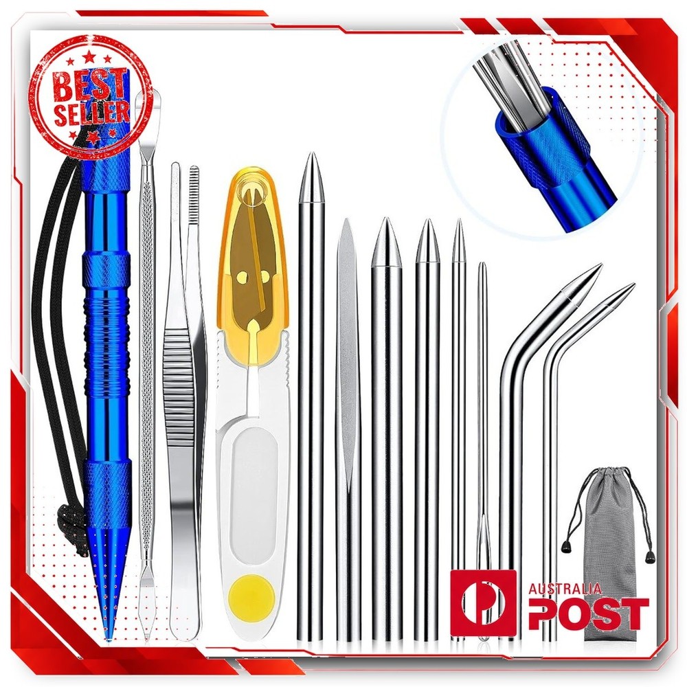 Aluminum Alloy Paracord Fid Set & Stainless Steel Marlinspike Leather Tools