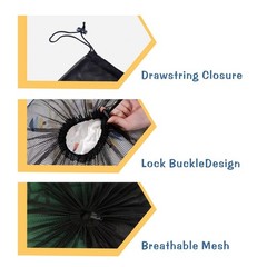 2 Pack Large Mesh Laundry Bag, 27×36inch Black 27*36inch,