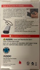 Zippo Silver Heatbank 6, Rechargeable Hand Warmer, I22, NEW!