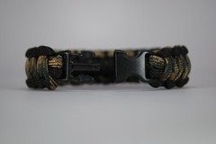 550 Paracord Survival Bracelet Cobra Black/Woodland Camo «Made in the USA»