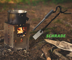 Schrade Large Ferro Rod Striker Plate 2 3/8″ Rod 4″ Overall & Black Cord Lanyard