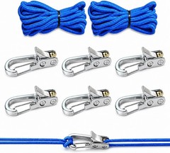 6-Pack Paracord Adjusters,ope Tightening Tool & Tensioner,Rope with Roller Te…