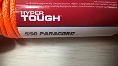 Hyper Tough 550 Paracord 2 Cords Polyester Blend Orange Rope 5/32″ x 50 Ft Each