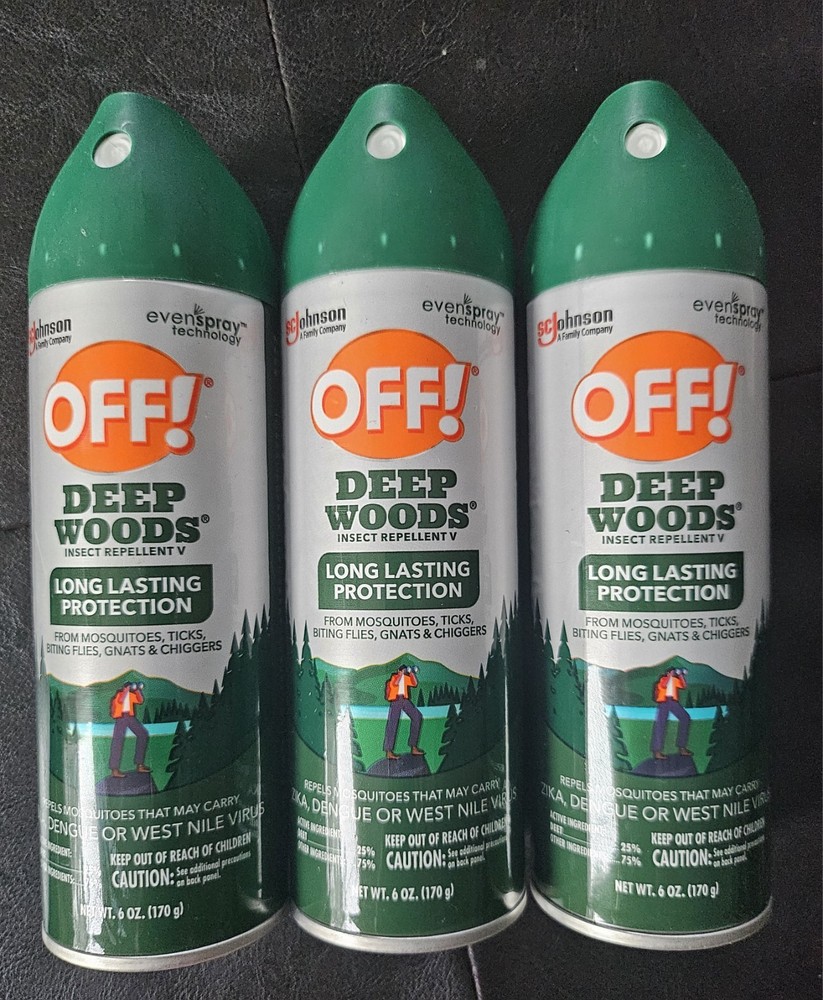 3 OFF Deep Woods Insect Repellent 25% Deet 6 Oz Each NEW Long Lasting OFF!