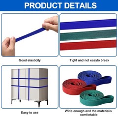 12 Pack Extra Large Moving Rubber Bands,42″ 36″ 12 Pack, Red, Blue, Green