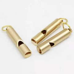 Brass Whistle High Decibel Portable Outdoor Whistle Hiking Camping Life-Saving W