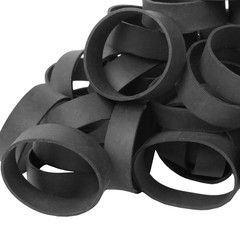 AMUU Rubber Bands Size #82, 60pcs Tactical Black Wide