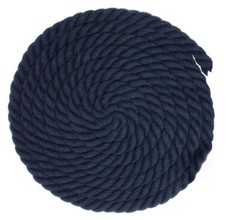 West Coast Paracord 100 Feet x 5/8 Inches Diameter Navy Twisted Cotton Rope