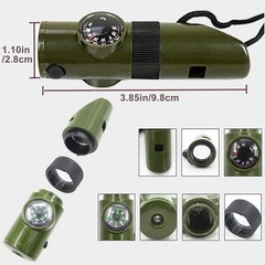 Survival Whistle, 7in1 Whistle Survival, Multifunctional Camping Signal Whist…