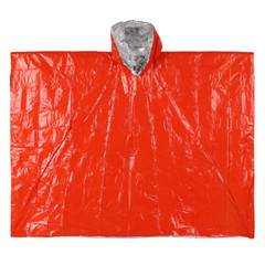 Emergency Survival Rain Poncho Hiking Raincoat Heat Reflective Waterproof