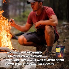 Safe Lite Fire Starter Squares – Odorless 24-Pack for Grills & Campfires