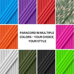 Paracord Rope 750lb – Parachute para Cord 4mm 11 Strand Spool 200 ft Orange