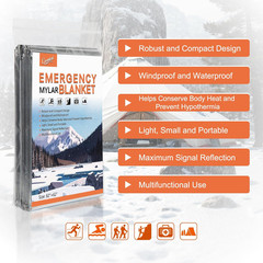 6 Pack – Large 82” X 62” Survival Emergency Mylar Thermal Blankets, Thermal Surv