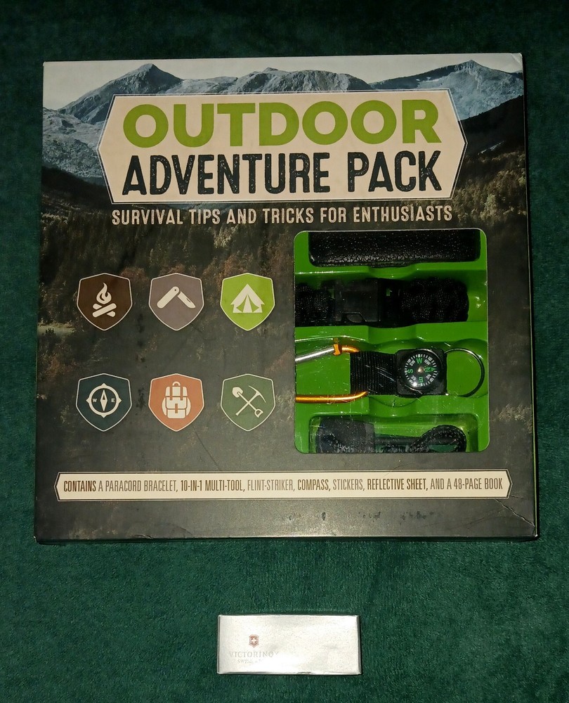 Outdoor Adventure Pack(For Kids) Book, Accessories & Swiss Army Knife