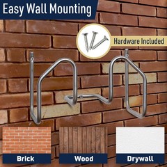Garden Hose Holder Wall Mount Rust-Resistant Water Hose Hanger Hook for 100ft
