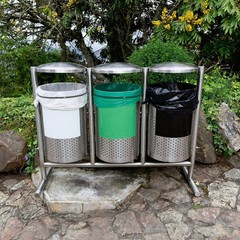 3 Pack Trash Can Bands Small(13-30gal), 1 Pcs Black+1 Blue+1 Green