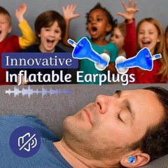 1Pair Inflatable Ear Plugs Reusable Noise-Reducing Earplugs For Sleep Swimming