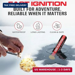 Dextreme Fire Plug Titan – Survival Fire Starting Tinder, Fire Plugs XL, Best Fi