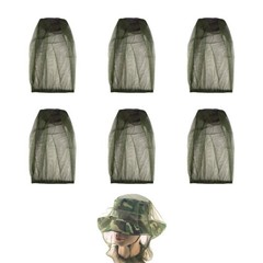 6Pcs Mosquito Head Net Face Mesh with Extra Fine Holes, Bug Net for Head