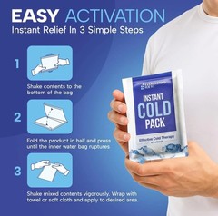 23 Packs of Single Use Instant Cold Packs Small 4″ x 6″.