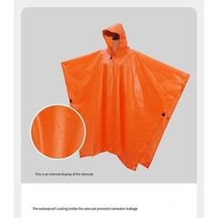 Portable Heavy Duty Adult Raincoat with Hood Waterproof Lightweight Outdoor Use