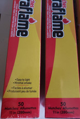 Qty (2) – Duraflame Long Stem Matches – 50 x 2 Boxes – 11″ Inches Strike on Box