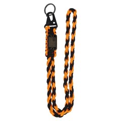 Paracord Lanyard, Strong Lanyard with USA Flag, Orange and Black