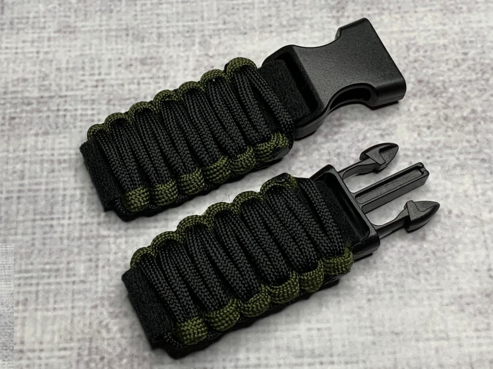 24/25mm Large Watches Handmade Two Tone Colors Adjustable Paracord Watch Straps